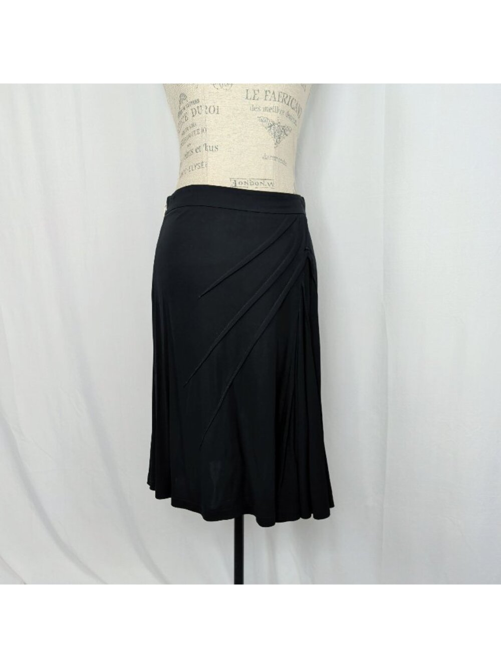 Roberto Cavalli Black Skirt 44 Large Pleated Knee Length